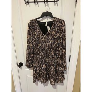 New Versona Cuban Sand Snake print dress size XL